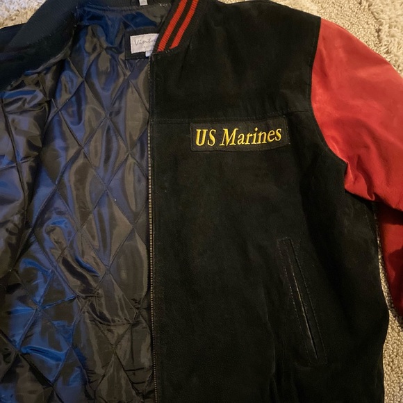USMC - SUEDE/LEATHER BOMBER JACKET! - Picture 6 of 9
